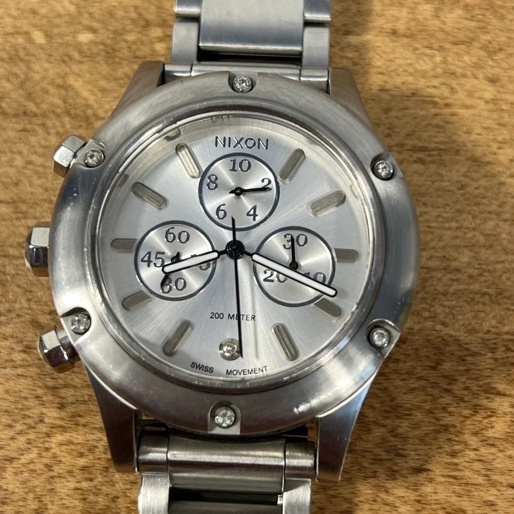 NIXON Bling The Camden Chrono 12A-S Swiss‎ Movement Watch - Needs Battery